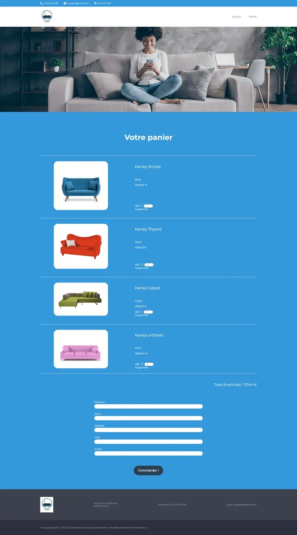 Screenshoot number 2 of Kanap - Fourth project for OpenClassrooms