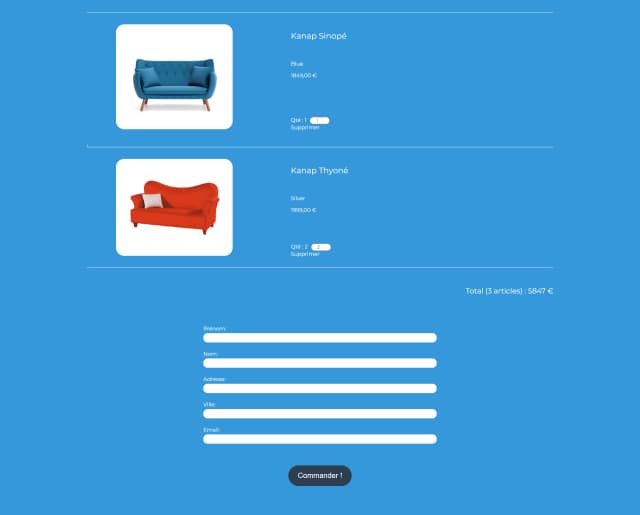 Illustration du projet: Kanap - Fourth project for OpenClassrooms