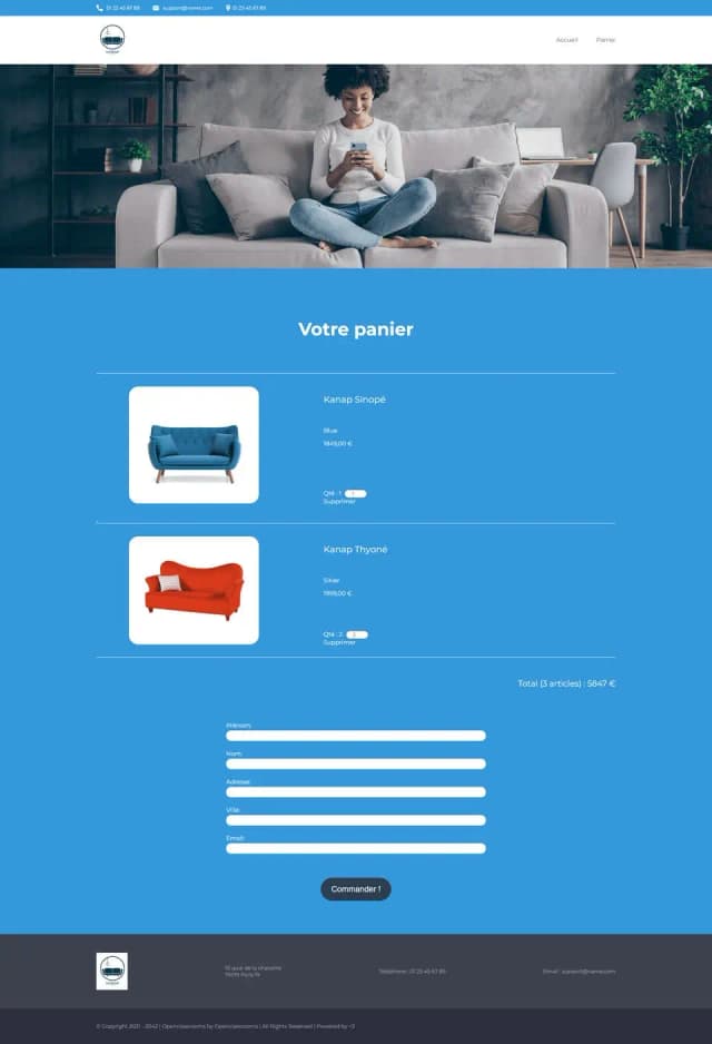 Screenshoot number 3 of Kanap - Fourth project for OpenClassrooms