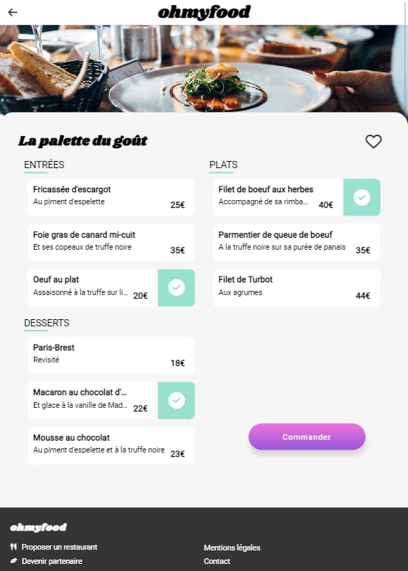 Screenshoot number 0 of OhMyFood - Second project for OpenClassrooms