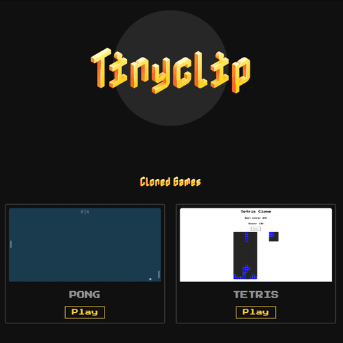 Illustration du projet: Tinyclip - Third project on my own (the second is the portfolio)