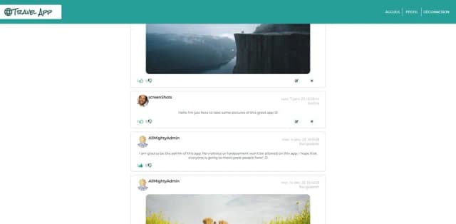 Screenshoot number 2 of Travel App - First project on my own